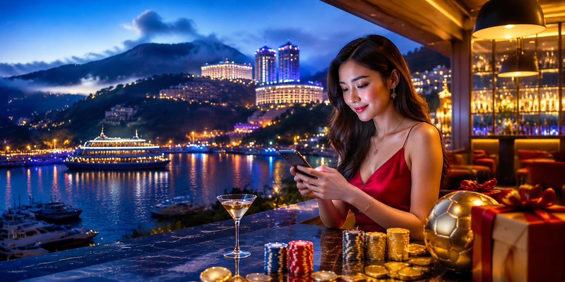 Pengguna mengakses platform y12 melalui telefon pintar di Genting Highlands